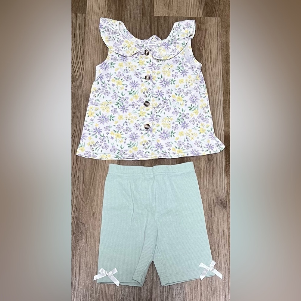 Girls' Nicole Miller New York 2 Piece Shorts and Floral Top Set